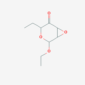 molecular formula C9H14O4 B15465199 2-Ethoxy-4-ethyl-3,7-dioxabicyclo[4.1.0]heptan-5-one CAS No. 60546-73-8