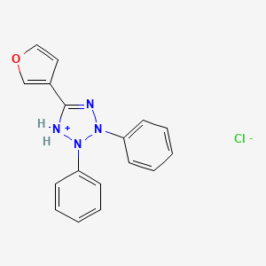 5-(Furan-3-yl)-2,3-diphenyl-2,3-dihydro-1H-tetrazol-1-ium chloride