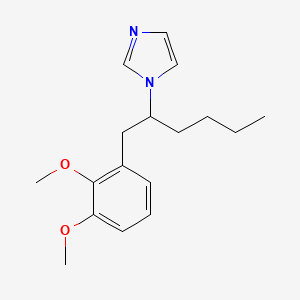 molecular formula C17H24N2O2 B15465228 1-[1-(2,3-Dimethoxyphenyl)hexan-2-yl]-1H-imidazole CAS No. 61007-24-7