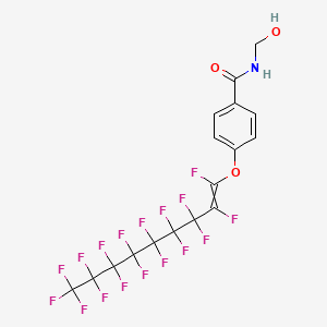 4-[(1,2,3,3,4,4,5,5,6,6,7,7,8,8,9,9,9-Heptadecafluoronon-1-en-1-yl)oxy]-N-(hydroxymethyl)benzamide