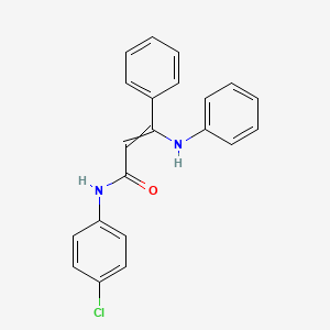 3-Anilino-N-(4-chlorophenyl)-3-phenylprop-2-enamide