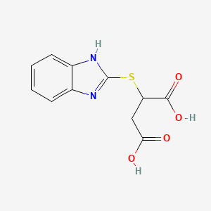 molecular formula C11H10N2O4S B15465282 2-[(1H-Benzimidazol-2-yl)sulfanyl]butanedioic acid CAS No. 57310-93-7