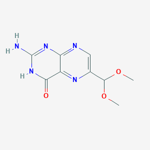 molecular formula C9H11N5O3 B15465348 2-Amino-6-(dimethoxymethyl)pteridin-4(1H)-one CAS No. 59453-01-9