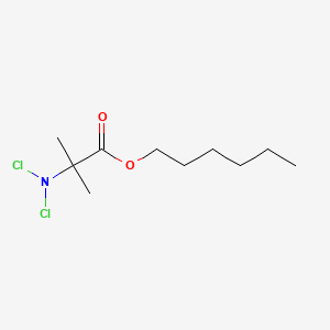 Alanine, N,N-dichloro-2-methyl-, hexyl ester