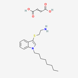 But-2-enedioic acid;2-(1-octylindol-3-yl)sulfanylethanamine