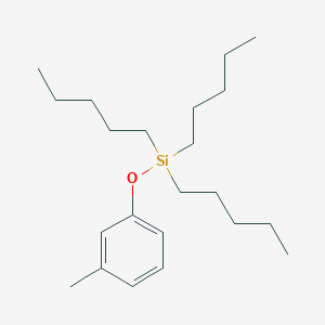 molecular formula C22H40OSi B15465448 (3-Methylphenoxy)(tripentyl)silane CAS No. 59646-11-6