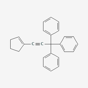 molecular formula C26H22 B15465453 1,1',1''-[1-(Cyclopent-1-en-1-yl)prop-1-yne-3,3,3-triyl]tribenzene CAS No. 58149-19-2