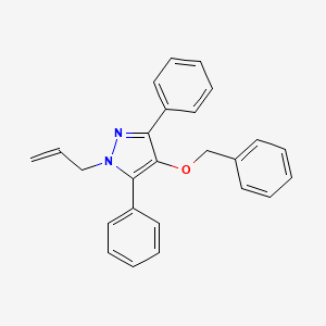 molecular formula C25H22N2O B15465454 4-(Benzyloxy)-3,5-diphenyl-1-(prop-2-en-1-yl)-1H-pyrazole CAS No. 60660-02-8