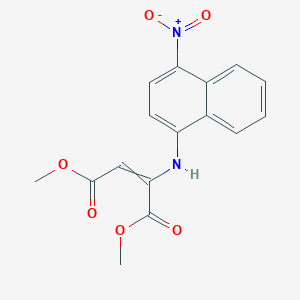 molecular formula C16H14N2O6 B15465487 Dimethyl 2-[(4-nitronaphthalen-1-yl)amino]but-2-enedioate CAS No. 60722-41-0