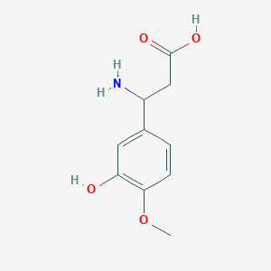 B154655 3-Amino-3-(3-hydroxy-4-methoxyphenyl)propanoic acid CAS No. 129042-81-5