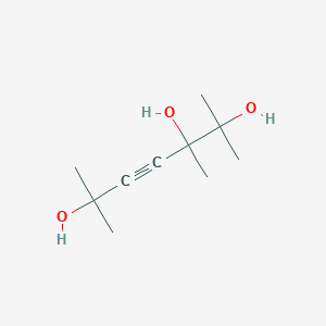 molecular formula C10H18O3 B15465547 2,3,6-Trimethylhept-4-yne-2,3,6-triol CAS No. 57442-08-7