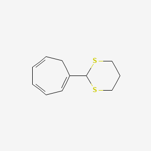 molecular formula C11H14S2 B15465563 2-(Cyclohepta-1,3,5-trien-1-yl)-1,3-dithiane CAS No. 60576-02-5