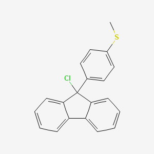 molecular formula C20H15ClS B15465583 9-Chloro-9-[4-(methylsulfanyl)phenyl]-9H-fluorene CAS No. 60253-00-1