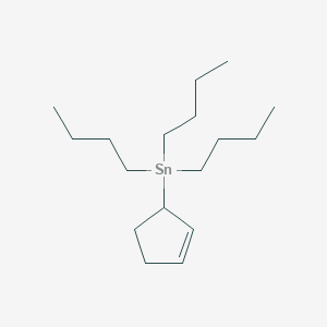 molecular formula C17H34Sn B15465592 Tributyl(cyclopent-2-EN-1-YL)stannane CAS No. 58655-77-9