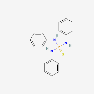 molecular formula C21H24N3PS B15465669 Phosphorothioic triamide, N,N',N''-tris(4-methylphenyl)- CAS No. 57858-63-6