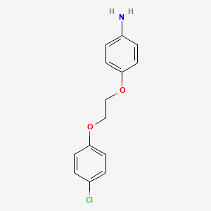 molecular formula C14H14ClNO2 B15465699 4-[2-(4-Chlorophenoxy)ethoxy]aniline CAS No. 57181-85-8