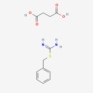 molecular formula C12H16N2O4S B15465712 Butanedioic acid--benzyl carbamimidothioate (1/1) CAS No. 60834-58-4