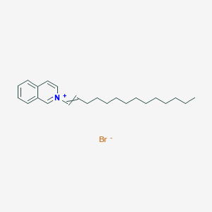 molecular formula C23H34BrN B15465741 2-(Tetradec-1-EN-1-YL)isoquinolin-2-ium bromide CAS No. 59522-83-7