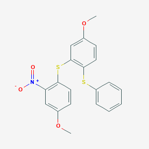 4-Methoxy-1-{[5-methoxy-2-(phenylsulfanyl)phenyl]sulfanyl}-2-nitrobenzene