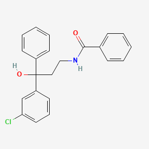 molecular formula C22H20ClNO2 B15465797 N-[3-(3-Chlorophenyl)-3-hydroxy-3-phenylpropyl]benzamide CAS No. 60163-38-4