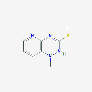 molecular formula C8H10N4S B15465814 1-methyl-3-methylsulfanyl-2H-pyrido[2,3-e][1,2,4]triazine CAS No. 61006-75-5