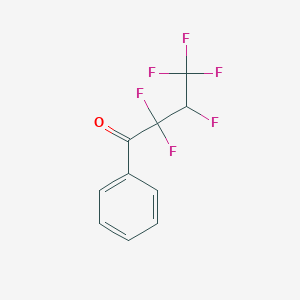 molecular formula C10H6F6O B15465836 2,2,3,4,4,4-Hexafluoro-1-phenylbutan-1-one CAS No. 60375-79-3