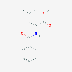 molecular formula C14H17NO3 B15465839 Methyl 2-benzamido-4-methylpent-2-enoate CAS No. 60676-52-0