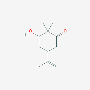 molecular formula C11H18O2 B15465861 3-Hydroxy-2,2-dimethyl-5-prop-1-en-2-ylcyclohexan-1-one CAS No. 58008-71-2