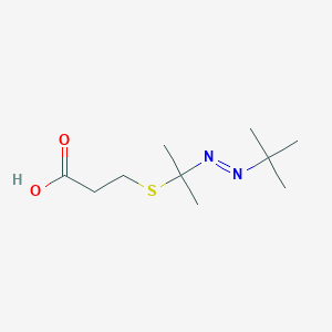 molecular formula C10H20N2O2S B15465880 3-({2-[(E)-tert-Butyldiazenyl]propan-2-yl}sulfanyl)propanoic acid CAS No. 57909-54-3