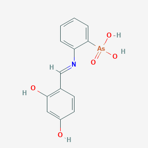 (2-{[(2-Hydroxy-4-oxocyclohexa-2,5-dien-1-ylidene)methyl]amino}phenyl)arsonic acid