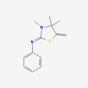 molecular formula C13H16N2S B15465981 3,4,4-Trimethyl-5-methylene-2-phenylimino-1,3-thiazolidine CAS No. 59000-09-8