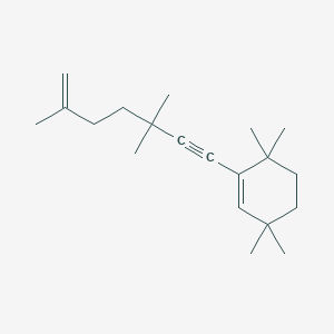 molecular formula C20H32 B15466061 3,3,6,6-Tetramethyl-1-(3,3,6-trimethylhept-6-en-1-yn-1-yl)cyclohex-1-ene CAS No. 59129-90-7