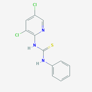 molecular formula C12H9Cl2N3S B15466075 N-(3,5-Dichloropyridin-2-yl)-N'-phenylthiourea CAS No. 59181-00-9