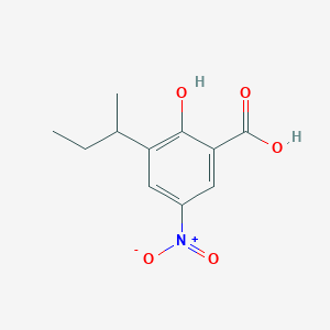 molecular formula C11H13NO5 B15466130 3-Butan-2-yl-2-hydroxy-5-nitrobenzoic acid CAS No. 59672-92-3