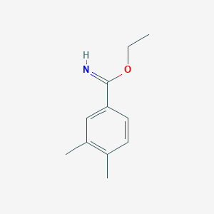 molecular formula C11H15NO B15466228 Ethyl 3,4-dimethylbenzene-1-carboximidate CAS No. 55308-45-7