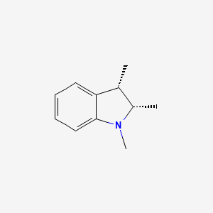 molecular formula C11H15N B15466229 (2S,3S)-1,2,3-Trimethyl-2,3-dihydro-1H-indole CAS No. 55049-67-7