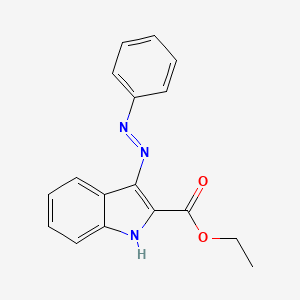 Ethyl 3-(2-phenylhydrazinylidene)-3H-indole-2-carboxylate