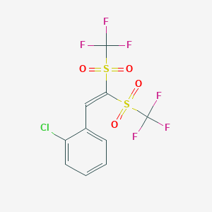 1-[2,2-Bis(trifluoromethanesulfonyl)ethenyl]-2-chlorobenzene