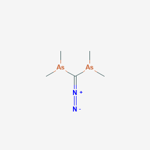 molecular formula C5H12As2N2 B15466276 (Diazomethylene)bis(dimethylarsane) CAS No. 56705-25-0