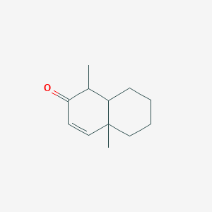 molecular formula C12H18O B15466334 1,4a-Dimethyl-4a,5,6,7,8,8a-hexahydronaphthalen-2(1h)-one CAS No. 56763-86-1