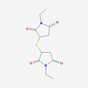 1-Ethyl-3-(1-ethyl-2,5-dioxopyrrolidin-3-yl)sulfanylpyrrolidine-2,5-dione