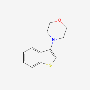 molecular formula C12H13NOS B15466341 Morpholine, 4-benzo[b]thien-3-yl- CAS No. 56639-83-9