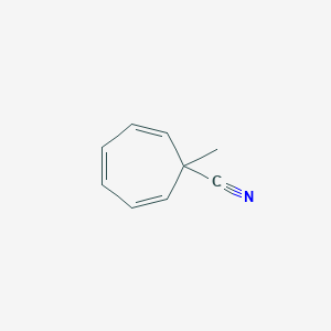 molecular formula C9H9N B15466455 1-Methylcyclohepta-2,4,6-triene-1-carbonitrile CAS No. 56306-80-0