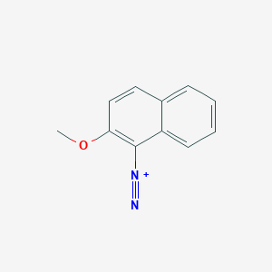 molecular formula C11H9N2O+ B15466477 2-Methoxynaphthalene-1-diazonium CAS No. 54765-29-6