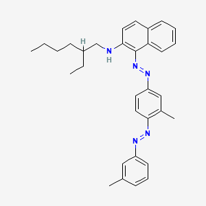 molecular formula C32H37N5 B15466487 N-(2-Ethylhexyl)-1-((3-methyl-4-((3-methylphenyl)azo)phenyl)azo)naphthalen-2-amine CAS No. 56358-10-2