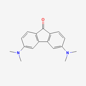 molecular formula C17H18N2O B15466521 9H-Fluoren-9-one, 3,6-bis(dimethylamino)- CAS No. 56860-22-1