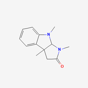 molecular formula C13H16N2O B15466540 1,3a,8-Trimethyl-3,3a,8,8a-tetrahydropyrrolo[2,3-b]indol-2(1H)-one CAS No. 54998-64-0