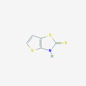 molecular formula C5H3NS3 B15466591 2-Mercaptothienothiazole CAS No. 55116-20-6