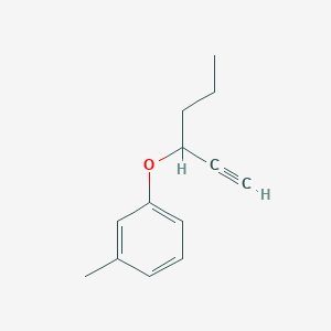 molecular formula C13H16O B15466644 1-[(Hex-1-yn-3-yl)oxy]-3-methylbenzene CAS No. 57872-43-2