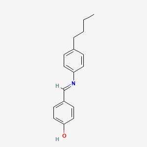 molecular formula C17H19NO B15466645 Phenol, 4-[[(4-butylphenyl)imino]methyl]- CAS No. 55272-03-2